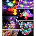 Pikkukuva 4 / 5: Pallomaiset keijuvalot, 8 tilaa 100 LED-pistokkeen ulkoköynnös