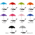 Miniatyrbild 5 av 5: Universell stolparaply med justerbar klämma, upp till 50+ Clip On Parasol AuBY Rose red