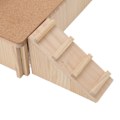 Miniatyrbilde 2 av 8: Trehus med stige for hamster, slitesterk hamsterplattform med gjemmested for små dyr chinchilla kanin-XF7-