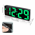 Miniatyrbild 2 av 5: Digital väckarklocka, stor LED-display, spegelklocka och ljusstyrka justerbar USB-laddningsanslutning väckarklocka för sovrum, kontor