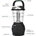 Miniatyrbillede 2 af 5: 60LED Solar Camping Lampe Solar Hestelanterne Hånd Vev Nødlys, til udendørs, have, gård