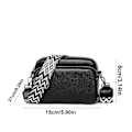 Miniatyrbild 4 av 5: Crossbody väska för kvinnor i läder - Liten axelväska med dragkedja - Spotförsäljning khaki