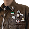 Miniatyrbild 5 av 5: 40 st Söta Emalj Ryggsäcksnålar, Roliga Emaljnålar Bulk Set Coola Knappnålar Estetisk Brosch Lapel Random Color