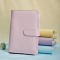 Miniatyrbillede 4 af 5: Læder A5 Ringbind Planner Notebook Planner med magnetlås (indre papir er ikke inkluderet) - Rosa Pink