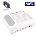 Miniatyrbild 8 av 11: Nageldammsamlare Fläkt Dammsugare Manikyr Verktygsmaskiner Med Filter Stark Power Nail Art Tool Nageldammsugare EU Plug white