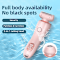 Miniatyrbilde 2 av 5: Smertefri hårfjerning epilator USB oppladbar trimmer kvinner kropp barberhøvel