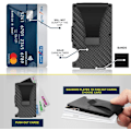 Miniatyrbild 7 av 11: Korthållare i kolfiber med RFID-blockering Svart - Julklapp One size