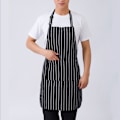 Pikkukuva 10 / 10: Kokkipuvun Pinafore KAFFE RÄMMER Coffee Stripes