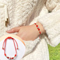 Miniatyrbilde 1 av 7: Ondt Øye Armbånd Rep Armbånd Rød red