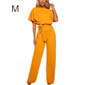 Miniatyrbillede 5 af 5: Dame Jumpsuit Romper Strandferie Body Raka ben Gul Yellow M