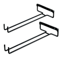 Miniatyrbilde 1 av 5: Vinglassholder Hylle Henger Organizer Under Skap Oppbevaring 2PCS Svart black