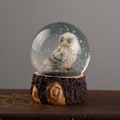 Miniatyrbillede 1 af 5: 3D krystalkugle dekoration skrivebordslampe (6 cm kugle+sokkel) USB udskårne krystaldekorationer