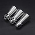 Miniatyrbilde 5 av 6: 3 store sprøytetips / dyser - Rustfritt stål silver