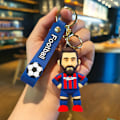 Miniatyrbillede 1 af 5: Messi Fodbold Nøglering Taske Vedhæng Serie Dukke Dukke Stjerne Sport Nøglering Action Figur Souvenir Legetøj Gave 2