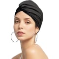 Miniatyrbillede 3 af 4: Plisseret badehætte til kvinder badehætte til langt hår hætte Cap Simhætte Superelastisk turban hætte Cap