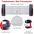 Miniatyrbilde 4 av 7: Bordtennisnett, justerbart teleskopnett, bordtennisnett erstatning, avtakbart