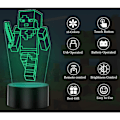 Miniatyrbillede 4 af 5: 3D natlampe 16 farver Illusion bordlampe med fjernbetjening USB genopladelig til juleindretning i soveværelset --- My World
