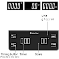 Miniatyrbild 5 av 5: Kaffe våg med timer 3kg/0.1g Hög precision Häll över dropp espresso våg med bakgrundsbelyst LCD-skärm (batterier ingår)