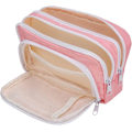 Miniatyrbillede 3 af 6: Aprikos Pennetui med Lommer Stor Pennetui Multifunktionel Pennetui Preppy Pennetui Papirvarer Organizer Æstetiske Makeuptasker Pink