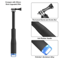 Miniatyrbild 4 av 5: Bärbar 19' Utökbar Handhållen Stång Teleskopisk Selfie Monopod Stick för GoPro Hero 7 6 5 4 3