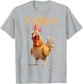 Afslappet T-shirt med kyllinghumor Lysegrå Light gray-FA- Light gray L