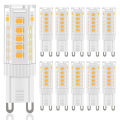 Miniatyrbillede 1 af 5: G9 LED-pærer Varmhvid, 3W, 300LM, 3000K, Udskiftning 30W G9 Halogenpære, Flimmerfri Ikke-dæmpbar til Belysningsdekoration, Krone, 10-pakning