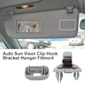 Miniatyrbillede 4 af 9: 2 stk. Interiør Solskyddskrokbeslag til Audi A1 A3 A4 A5 Q3 Q5 (8E0 857 562) A7 B6 B7 B8 S4 S5 Solskyddsholder Bilinteriørdele Grå