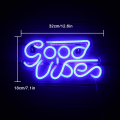 Miniatyrbild 2 av 3: Blå Positiva Vågor Neon Skylt Led Neon Skyltar Vägg USB Neon Skylt
