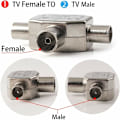 Miniatyrbillede 4 af 5: T-formet antennefordeler - 2-vejs antennefordeler - 2 DVB-T/BK-stik