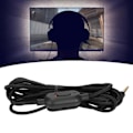 Miniatyrbillede 2 af 5: Gaming headset-kabel vævet hovedtelefonledning med lydstyrkekontrol og mute-kontakt til Logitech G Pro X G433 G233 Sort