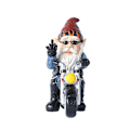 Miniatyrbild 1 av 5: Blå trädgårdstomtar motorcykel statyer prydnader utomhus dekoration