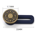 Miniatyrbilde 3 av 6: 3 stk justerbart midjebånd bukse jeans knappspenne forlenget Solid Copper (3PCS)