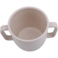 Miniatyrbild 2 av 5: Tvåhandsfatt mugg i enfärgad drickskopp Mjölk Kaffe mugg porslin för hemmet, praktisk och populär Beige