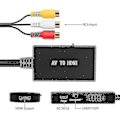 Miniatyrbild 3 av 5: RCA till HDMI-omvandlare, komposit till HDMI-adapter, stödjer 1080p Pal/ntsc A Fiis null null-WELLNGS none