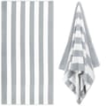 Large Beach Towel for Adults - Quick Dry Microfiber - Lightweight & Compact (180 x 90 cm, 70 x 35 inches) (Grey)-FA- grey