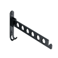Miniatyrbilde 1 av 5: Foldbar veggmontert klesstativ, svart 90° veggmontert foldbar klesstativ