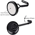 Pikkukuva 3 / 5: Vahva magneettiset koukut 14 kg 20D magneettiset jääkaappikoukut musta