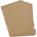 Miniatyrbillede 3 af 5: A5 Kraftpapir Indekser 5-faner/6-huls Beskyttelsesring Binder Burlywood 6-huls Ring Indeks Side til Planlægger Notebook Løs Blad Binder