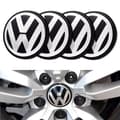 4-pack - Volkswagen VW Navkapslar - Bil Silver 65 mm - Självhäftande
