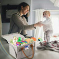 Miniatyrbillede 5 af 5: Rejsetaske med stor kapacitet, sammenfoldelig baby i filt-FA5-