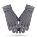 Miniatyrbillede 1 af 5: Vinter Touch Handsker Dame Herre Varme Stretch Strikket Vanter Imiteret Gray