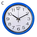 Miniatyrbild 2 av 3: Rund Väggklocka Sovrum Köksklockor Quartz Silent Movement Heminredning Blue