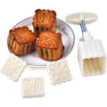 Pikkukuva 2 / 5: Midhöstfestivalen Handpressad Mooncake Form, Mung Bean Cake Form, Konditorivaror, Köksmaterial, DIY Material (16 stycken, vit, 4 hinkar + 12 skärbrädor)