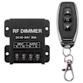 Miniatyrbilde 1 av 5: 12V RF LED-dimmer trådløs lysstyrke 3 knapper Fjernkontroll DC 12V- 24V 30A 360W 720W for 5050 3