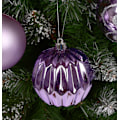 Miniatyrbild 6 av 9: Lila julgranskulor, plast, 6cm julgransdekorationer, 16 st. lila
