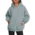 Miniatyrbilde 1 av 5: Trendy Queen Dame Oversized Hoodies Fleece Genser Langærmet Genser Pullover Høst Antrekk