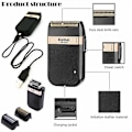 Miniatyrbilde 3 av 5: KM-2024 Elektrisk Barbermaskin Trimmer Hårklipper USB Oppladbar