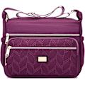 Miniatyrbilde 1 av 4: Stor Veske med Skulderrem Dame Skulderveske Håndvesker Messenger Bag Mange Lommer Skulderveske Håndveske Sideveske Satchel For Reiser Lilla