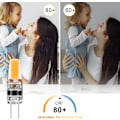 Pikkukuva 4 / 5: G4 LED 3W 12V AC/DC Polttimot, G4 3W LED 30W Vastaava Halogeeni Polttimo, 300LM, Lämmin Valkoinen 2700K, Ei Himmennettävissä, 5-Pakkaus