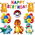 Miniatyrbilde 4 av 5: Po.Ke.Mon Ballonger Ålder set Folie Latex ballonger Barn Födelsedagsfest dekoration Pikachu 8 to piece Set